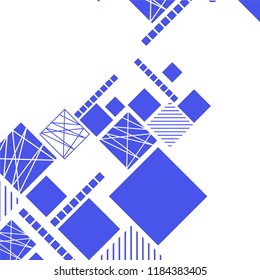 Vector Abstract geometric shape from color rhombus