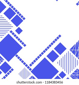 Vector Abstract geometric shape from color rhombus