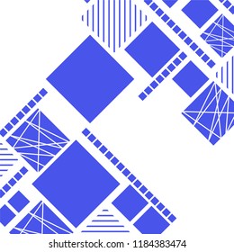 Vector Abstract geometric shape from color rhombus