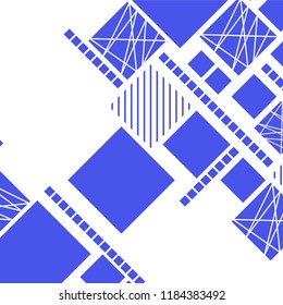 Vector Abstract geometric shape from color rhombus