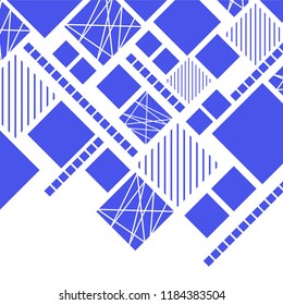 Vector Abstract geometric shape from color rhombus