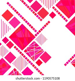 Vector Abstract geometric shape from color rhombus