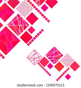 Vector Abstract geometric shape from color rhombus