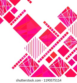 Vector Abstract geometric shape from color rhombus