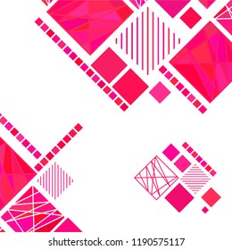 Vector Abstract geometric shape from color rhombus