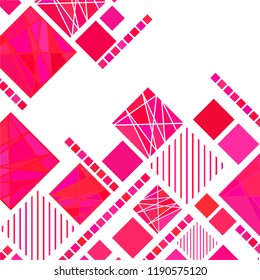 Vector Abstract geometric shape from color rhombus
