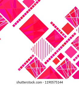 Vector Abstract geometric shape from color rhombus