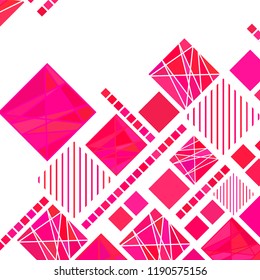 Vector Abstract geometric shape from color rhombus