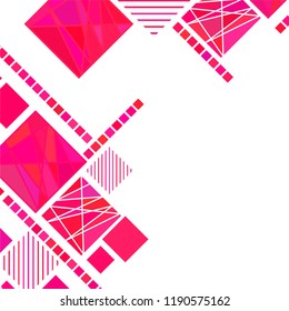 Vector Abstract geometric shape from color rhombus