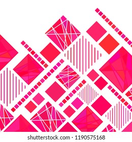 Vector Abstract geometric shape from color rhombus