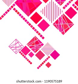 Vector Abstract geometric shape from color rhombus