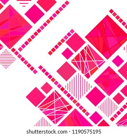 Vector Abstract geometric shape from color rhombus