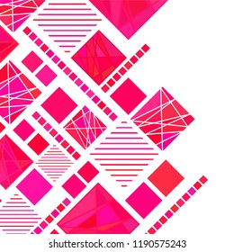 Vector Abstract geometric shape from color rhombus