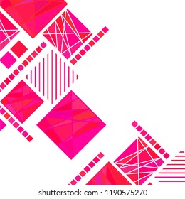 Vector Abstract geometric shape from color rhombus