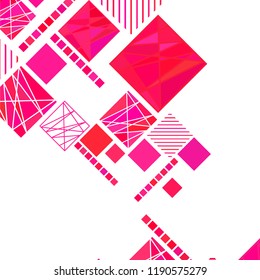 Vector Abstract geometric shape from color rhombus