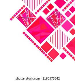 Vector Abstract geometric shape from color rhombus