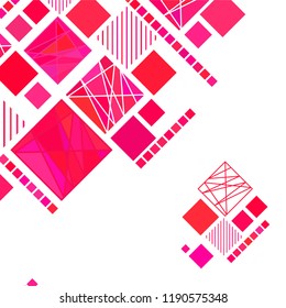 Vector Abstract geometric shape from color rhombus