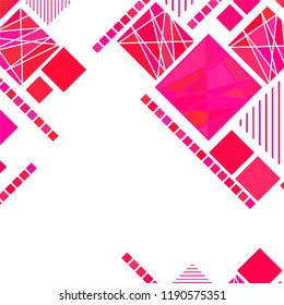 Vector Abstract geometric shape from color rhombus