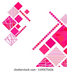 Vector Abstract geometric shape from color rhombus