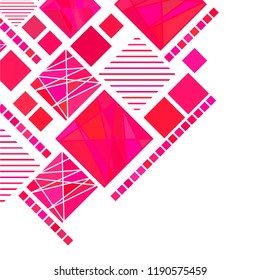 Vector Abstract geometric shape from color rhombus