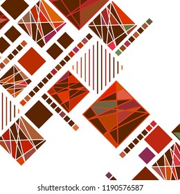 Vector Abstract geometric shape from color rhombus
