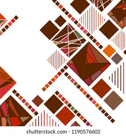 Vector Abstract geometric shape from color rhombus
