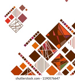 Vector Abstract geometric shape from color rhombus