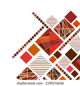 Vector Abstract geometric shape from color rhombus