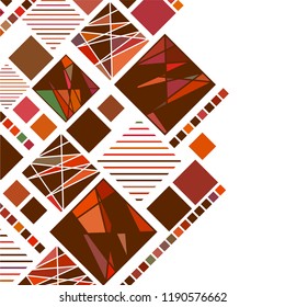 Vector Abstract geometric shape from color rhombus