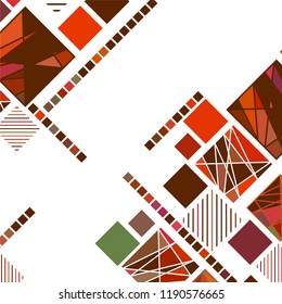Vector Abstract geometric shape from color rhombus