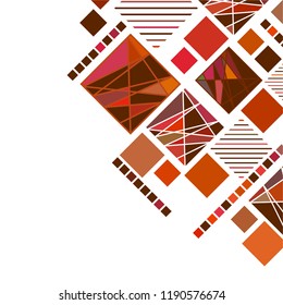 Vector Abstract geometric shape from color rhombus