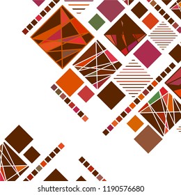 Vector Abstract geometric shape from color rhombus