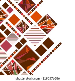 Vector Abstract geometric shape from color rhombus