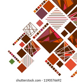 Vector Abstract geometric shape from color rhombus