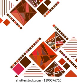 Vector Abstract geometric shape from color rhombus