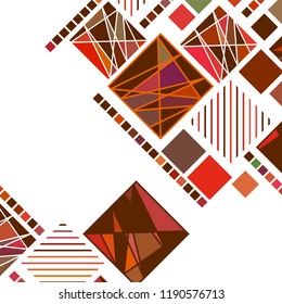 Vector Abstract geometric shape from color rhombus