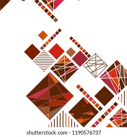 Vector Abstract geometric shape from color rhombus