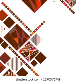 Vector Abstract geometric shape from color rhombus