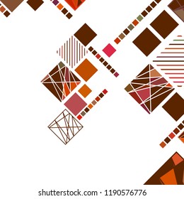 Vector Abstract geometric shape from color rhombus