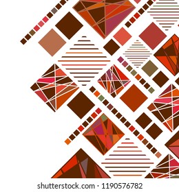 Vector Abstract geometric shape from color rhombus