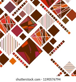 Vector Abstract geometric shape from color rhombus