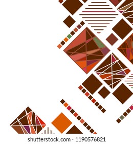 Vector Abstract geometric shape from color rhombus