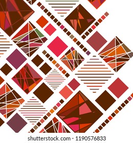 Vector Abstract geometric shape from color rhombus