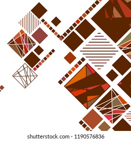 Vector Abstract geometric shape from color rhombus