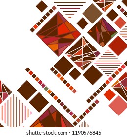 Vector Abstract geometric shape from color rhombus