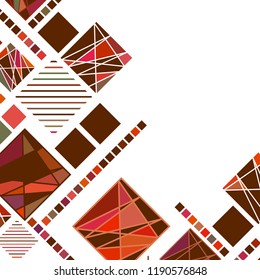 Vector Abstract geometric shape from color rhombus
