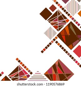 Vector Abstract geometric shape from color rhombus