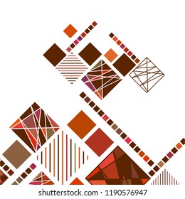 Vector Abstract geometric shape from color rhombus