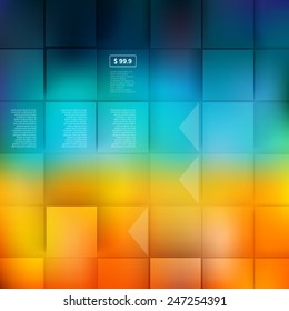 Vector Abstract geometric shape from color cubes. squares