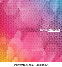 Vector Abstract geometric shape from color cubes. 